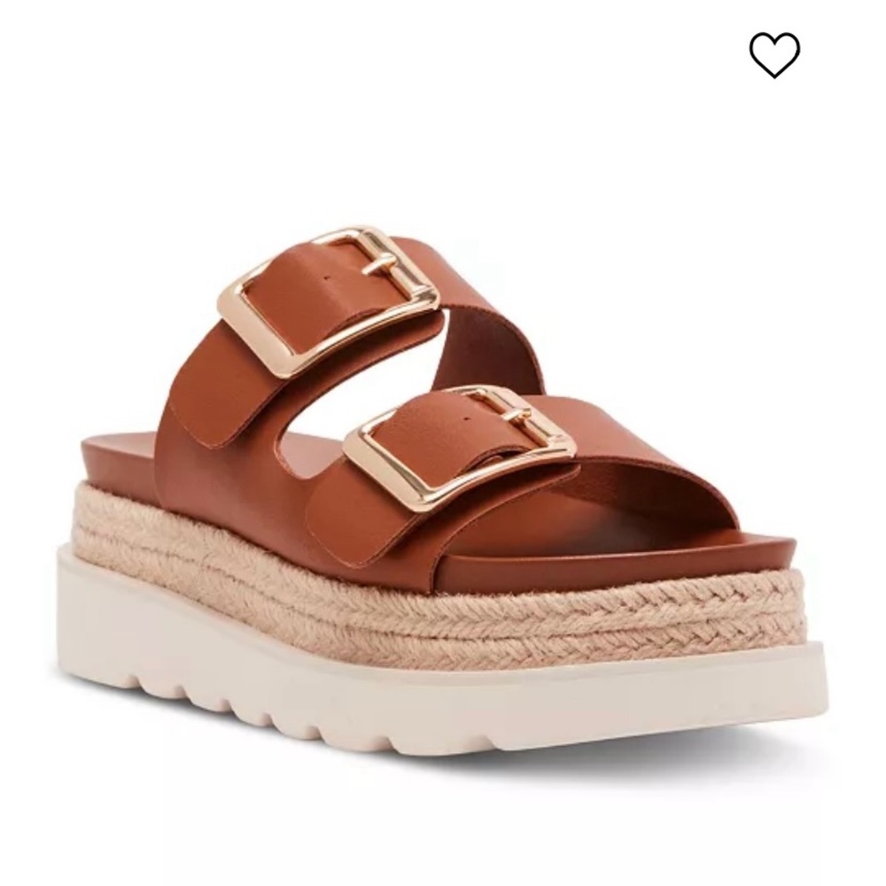 NWT Madden Girl Mythical Platform Espadrille Footbed Sandals